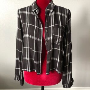 Forever 21 Black and White Plaid Shirt